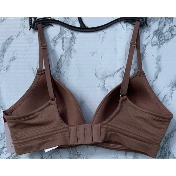 Joyspun Size Small Wirefree Brown Bra With Adjustable Straps & Back Closure - Picture 2 of 4